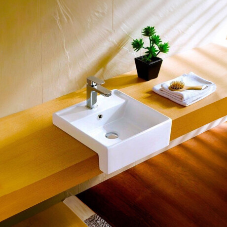 Bacha De Loza Blanca Para Sobreponer 41X41X15 000