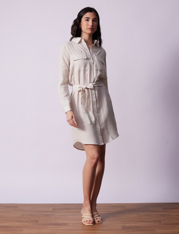 Vestido Camisero BEIGE/MULTI