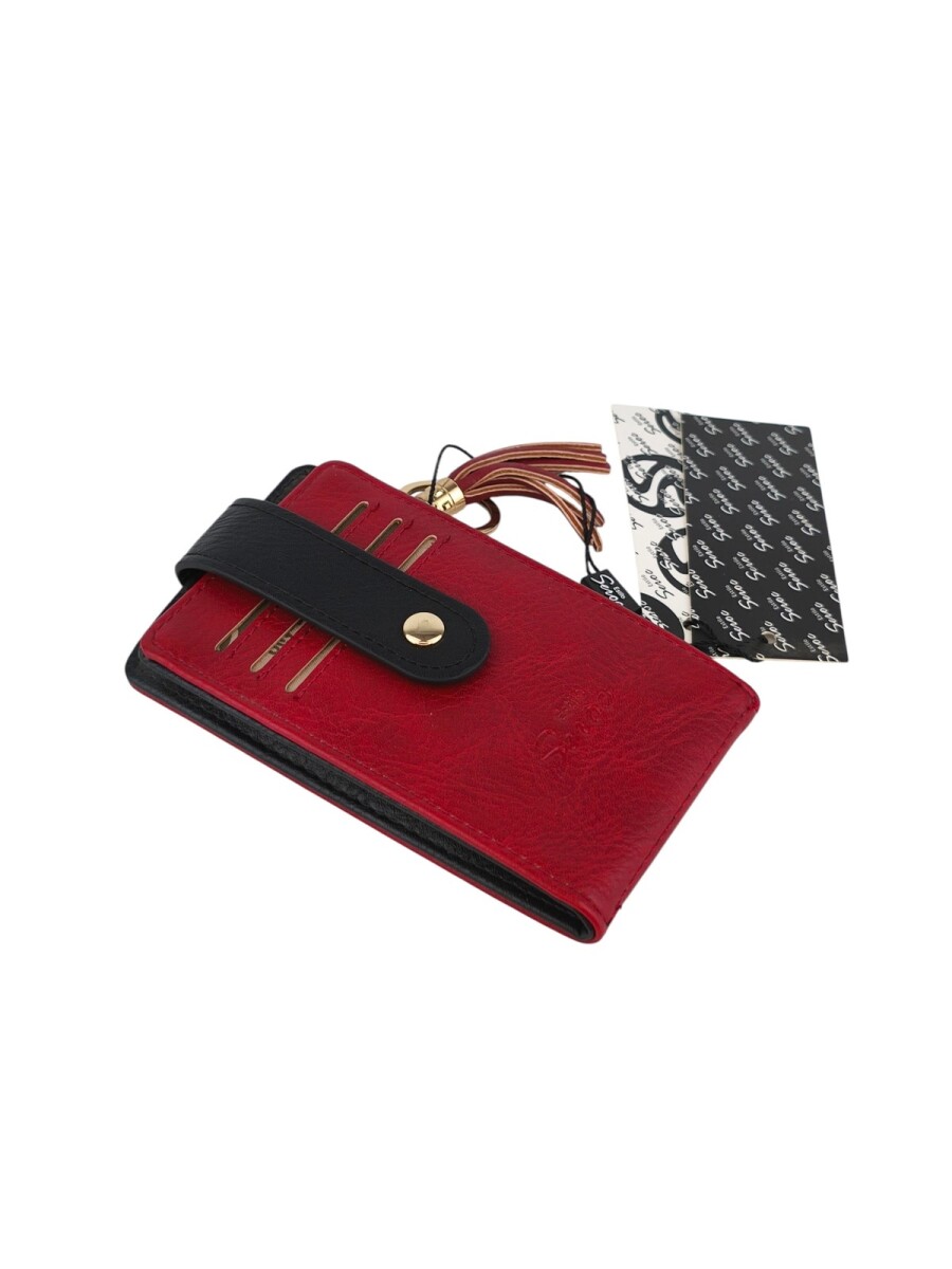 Tarjetero monedero - Rojo 