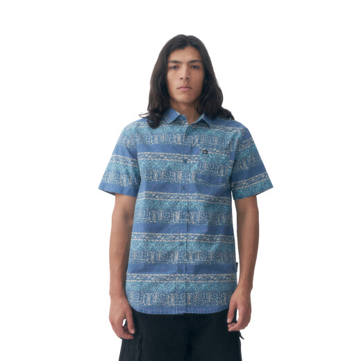 Camisa Quiksilver Alan - Azul Camisa Quiksilver Alan - Azul