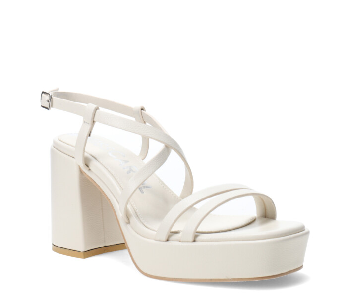 Sandalia de Mujer Miss Carol CASTELO de fiesta con tiras cuzadas Nude