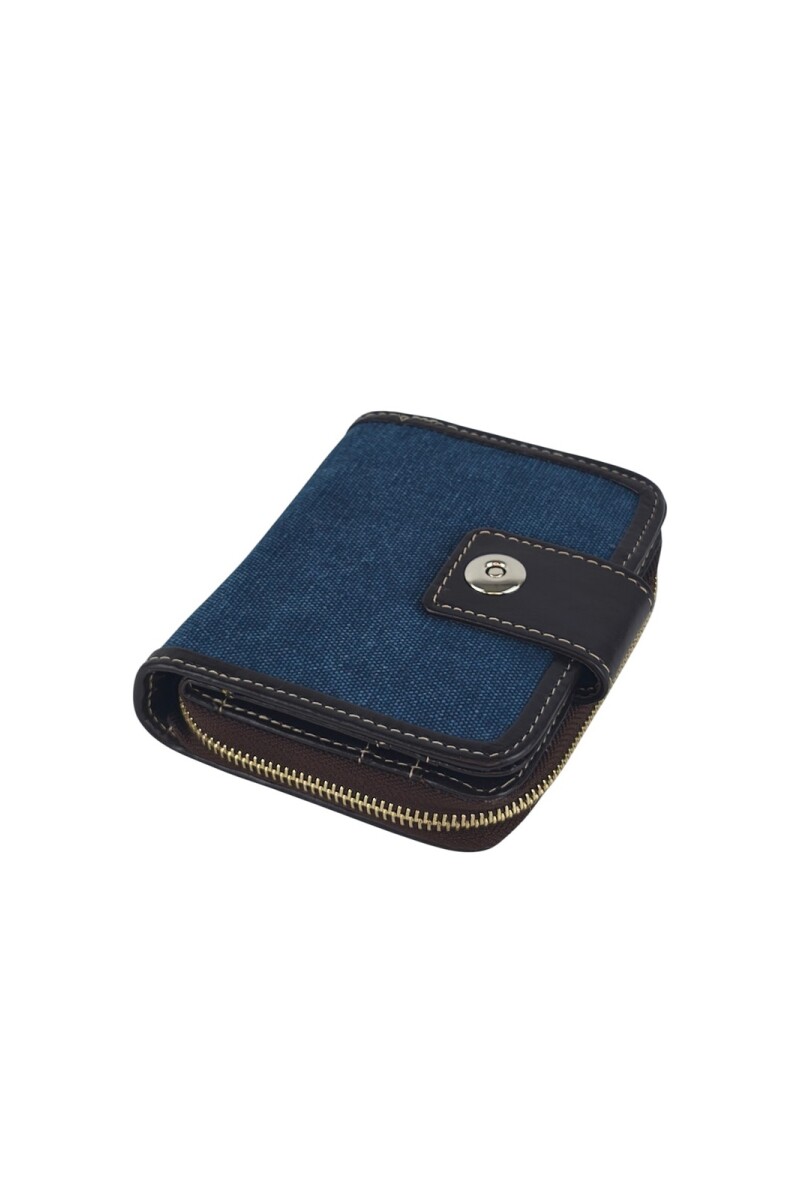 Monedero con tarjetero mediano Azul