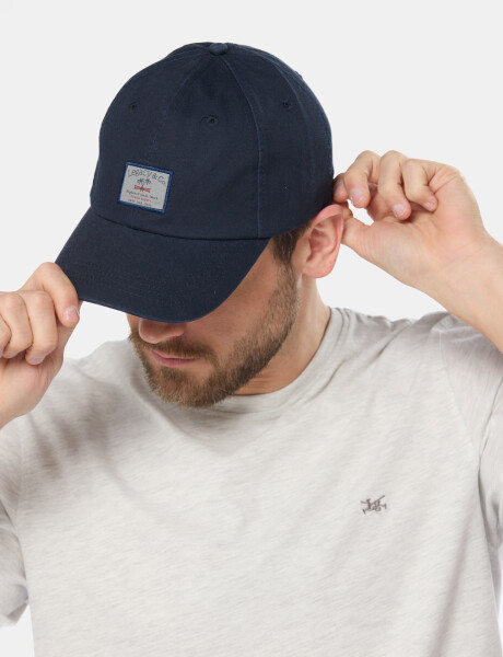 GORRO VISERA DE LONA CON PARCHE Azul