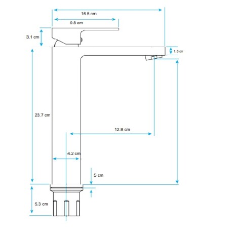 Griferia De Lavatorio Monocomando Cromo Aqualia Trento 000