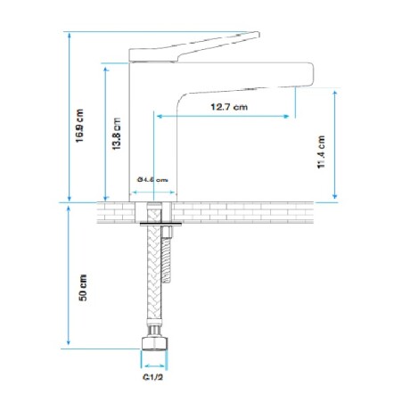GRIFERIA DE LAVATORIO MONOCOMANDO CROMO AQUALIA KASSEL 000