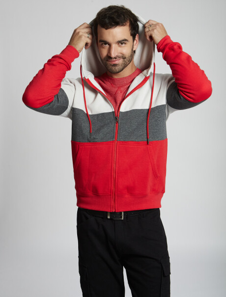 Campera felpa rojo
