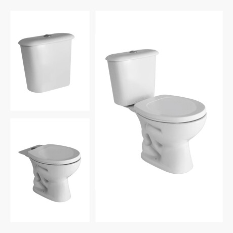 Juego De Inodoro, Mochila Y Tapa Ferrum Andina BLANCO