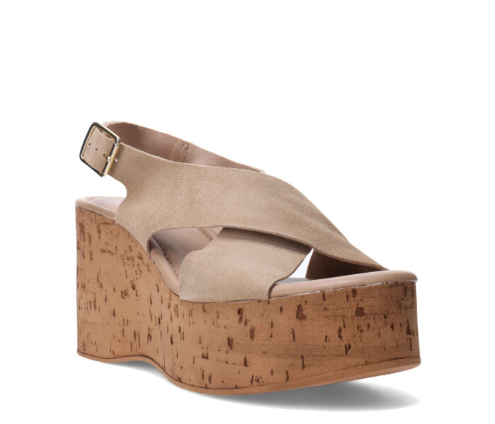 Sandalia de Mujer Bottero con plataforma Beige