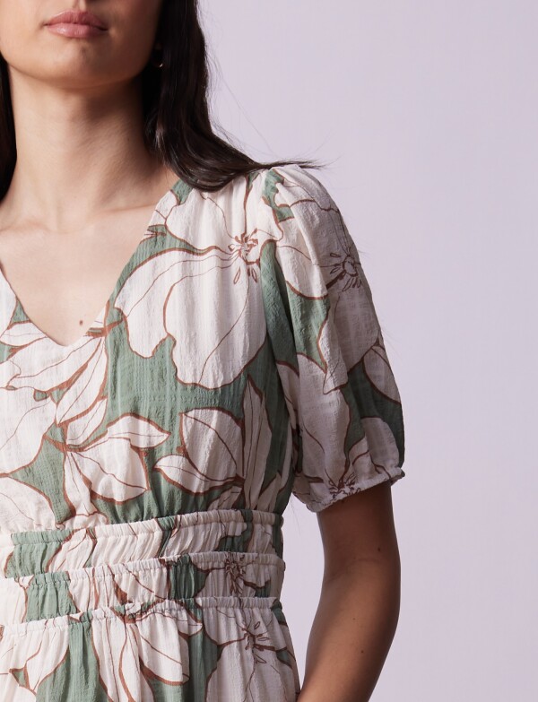 Vestido Flores VERDE/MULTI