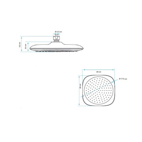 Roseta Verde Y Cromado 20Cm 000