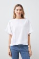 Blusa con volados blanco