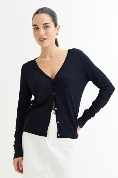 Cardigan básico AZUL MARINO