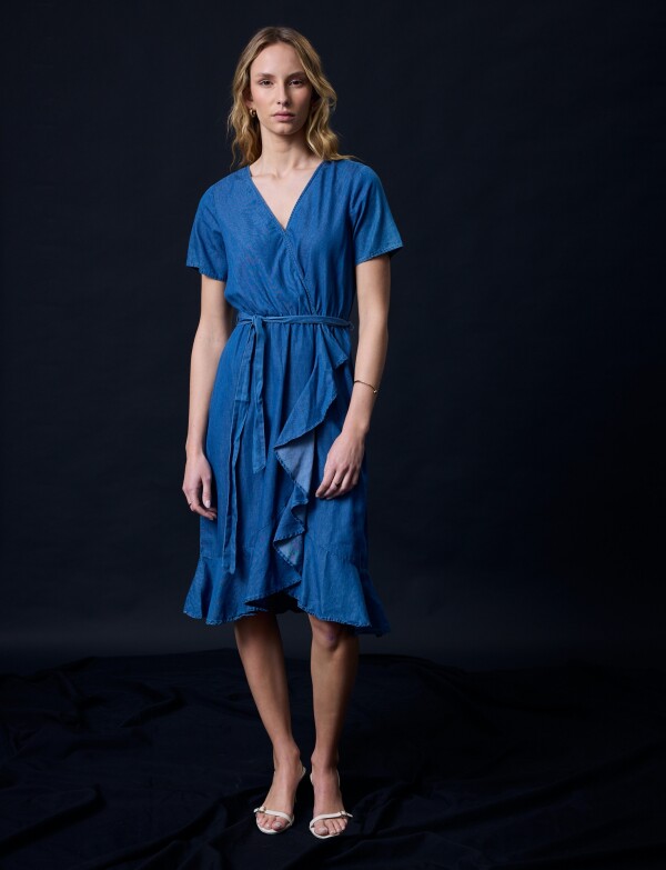 Vestido Tencel Det Lazo JEAN