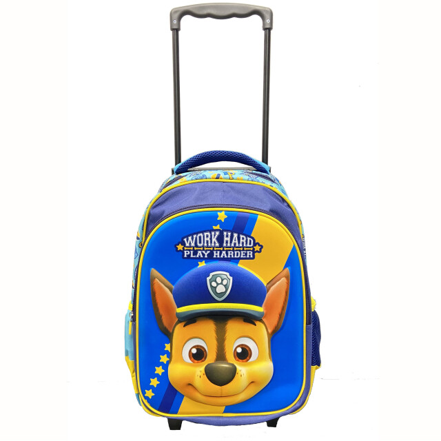 Mochila Disney Paw Patrol c/Carro Azul Marino - Amarillo