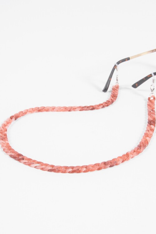 Correa de lentes eslabones carey rojo