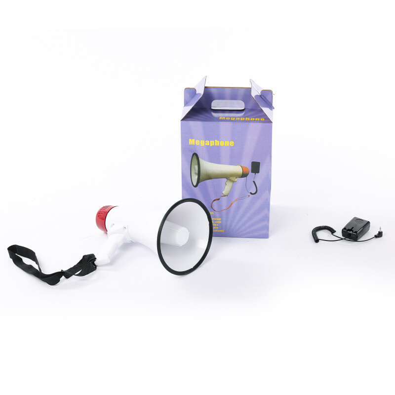 Megafono grande con sirena y micrófono desmontable Megafono grande con sirena y micrófono desmontable