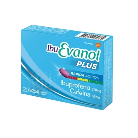 Ibuevanol Plus Rápida Acción 20 Cápsulas – Analgésico Potente y Rápido Efecto Ibuevanol Plus Rápida Acción 20 Cápsulas – Analgésico Potente y Rápido Efecto