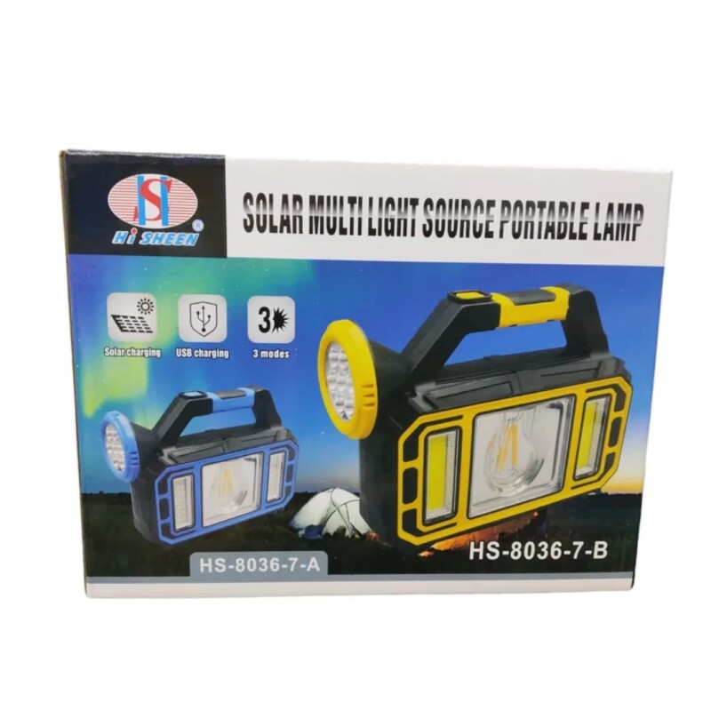 Linterna portátil HS8031 3 en 1 con carga solar Linterna portátil HS8031 3 en 1 con carga solar
