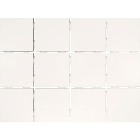 Cerámica malla blanca brillo 10x10Cm pared GAMAS DE BLANCO