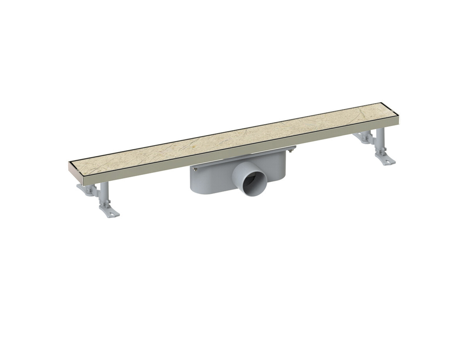 Desague Lineal Para Insertar Baldosa De 80Cm Salida Horiz 50Mm Acero Inoxidable 