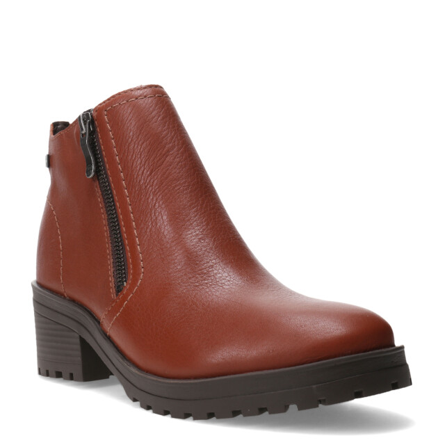 Bota de Mujer Bottero caña baja con cierre 349102 Marrón Coñac