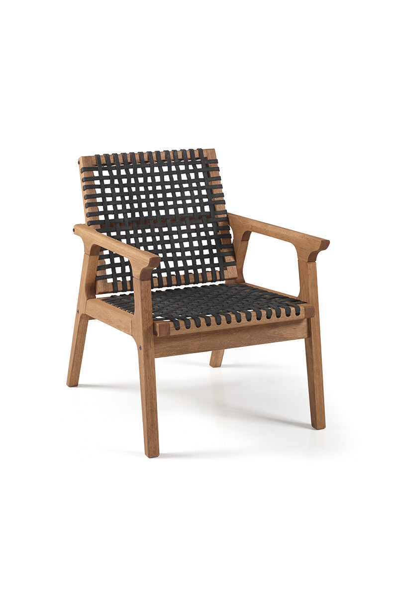 TRACO POLTRONA - POLTRONA TRACO CUERDA NEGRA 58x72x83CM JATOBA 