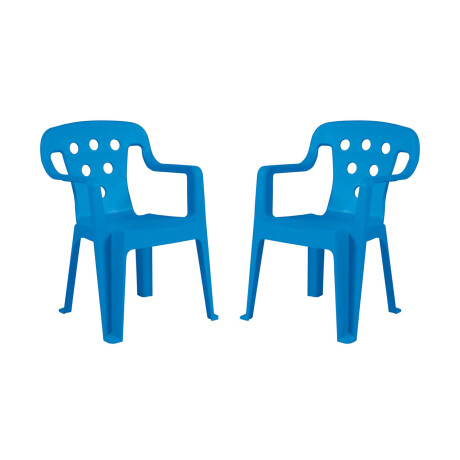Set X2 Sillas Infantiles Apoya Brazos 40kg Protección UV Azul