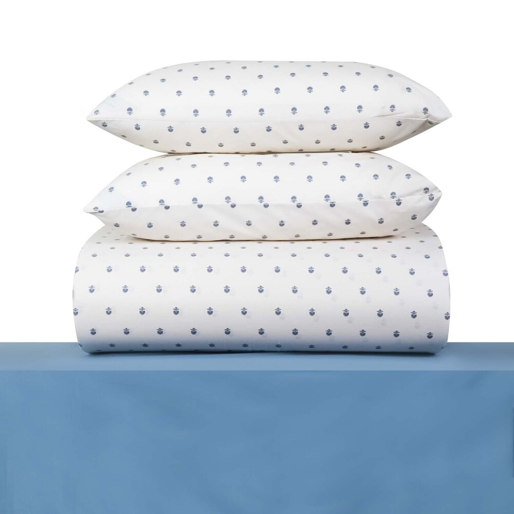 JUEGO SÁBANAS QUEEN ALGODON-Y-POLIESTER ROSA IRIS