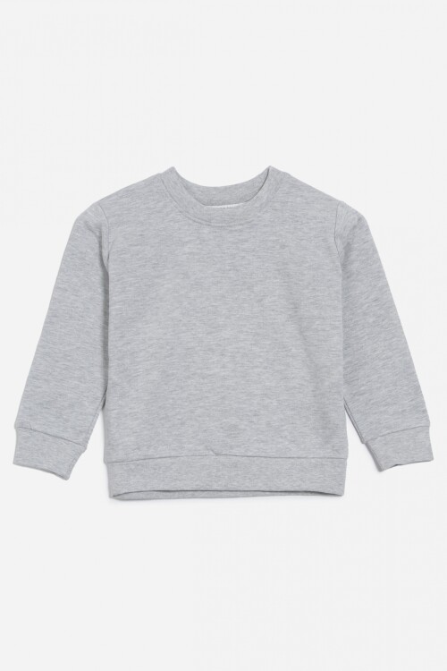 Sweatshirt cuello a la base GRIS MELANGE