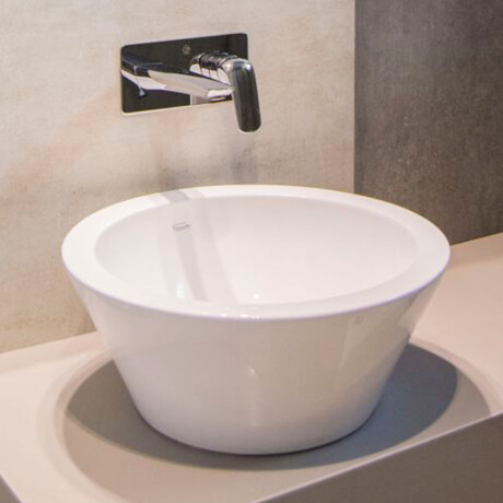 Bacha Cónica De Loza Blanca Para Apoyar 000