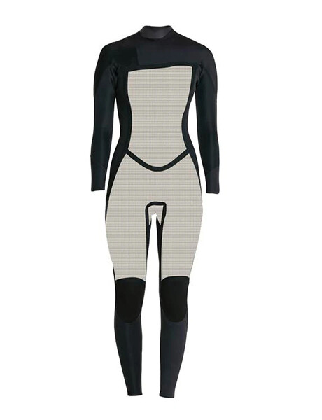 Bahia 3/2mm - Chest zip Hibisco Negro