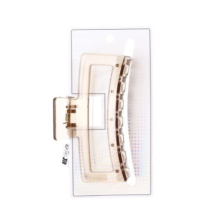 Pinza de cabello transparente beige