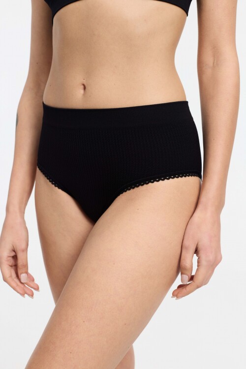 Bombacha Pimenton Trenza Negro