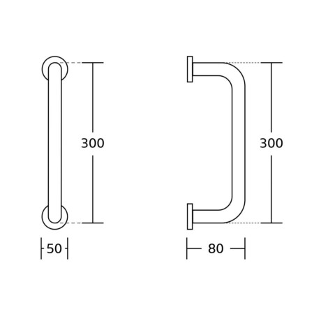 Agarradera 30Cm En Ac Inox 201 Cromada 000