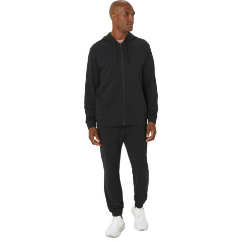 Casaca Training Sweat Full Zip Hombre Performance Black