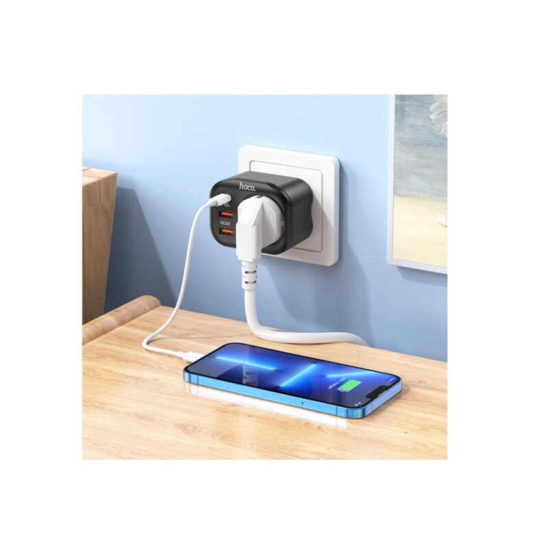 ENCHUFE HOCO NS3 SHUKO PD20W+2USB ENCHUFE HOCO NS3 SHUKO PD20W+2USB