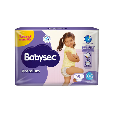 Pañales Babysec Premium Talle Xxg 96 Uds. Pañales Babysec Premium Talle Xxg 96 Uds.