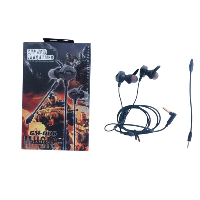 Auriculares Gamer GM009 con cable 3,5mm con micrófono Auriculares Gamer GM009 con cable 3,5mm con micrófono