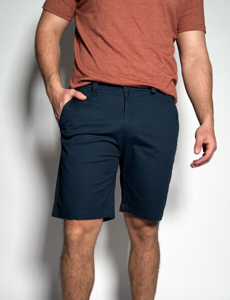 Bermuda corte vestir en gabardina Pekin Azul