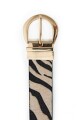 Cinturón estampa cebra reversible animal print