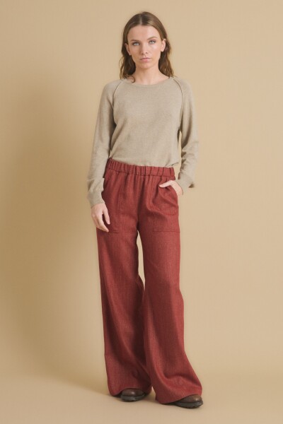 PANTALÓN RELAXED Bordo
