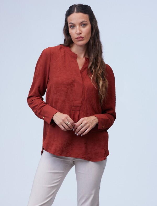 Blusa Crepe TERRACOTA