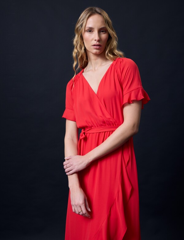 Vestido Maxi Cruzado ROJO
