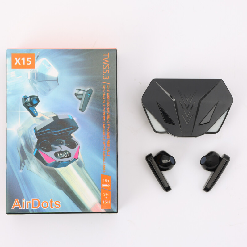 Auriculares bluetooth X15 gamer LED con cancelación de ruido y microfono Auriculares bluetooth X15 gamer LED con cancelación de ruido y microfono