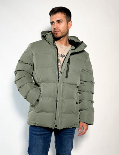 Parka abrigada con capucha desmontable Simba Oliva