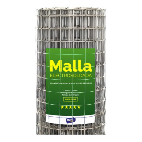 Tejido Malla Electrosoldada Galvanizada 1.66mm 1.20 X 25 Mts Gris