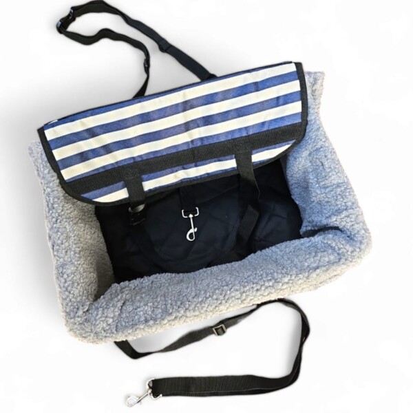 Bolso Transportador Auto Perro Gato Cubre Asiento Vehiculo Color Variante Ralla