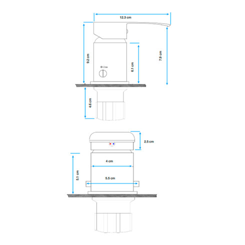 Griferia De Bidet Monocomando Cromo Aqualia Genova 000