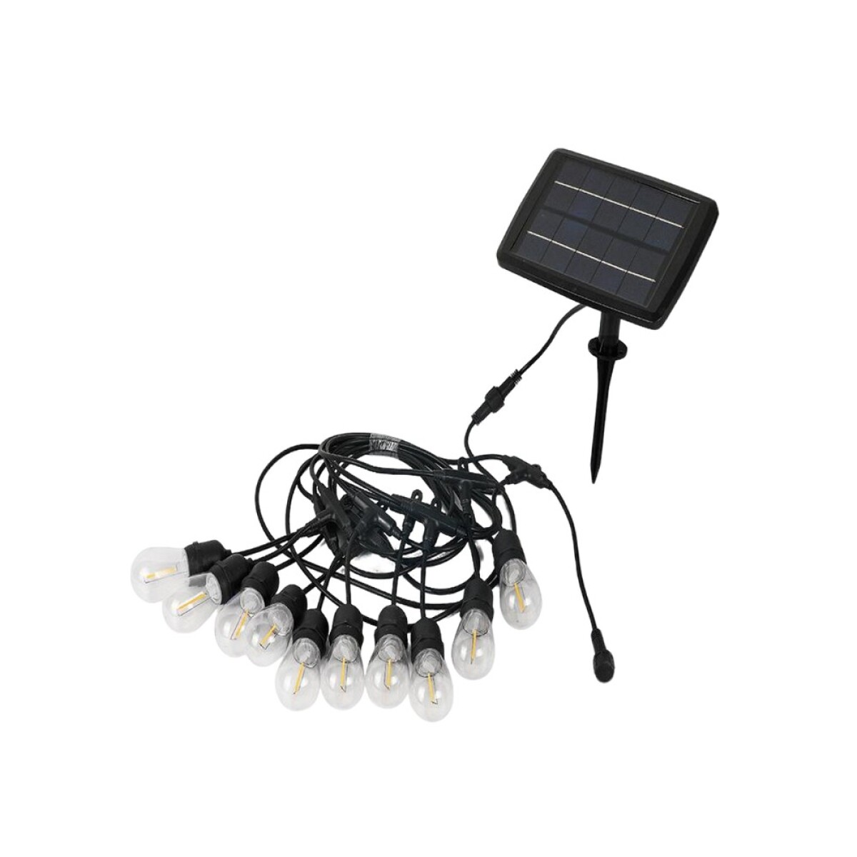 Guirnalda luces S14 5 metros 10 luces cálidas carga solar 