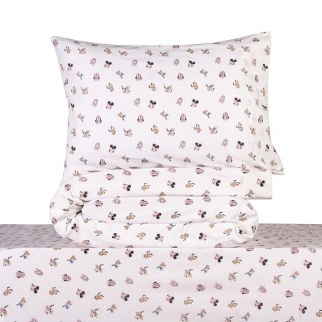 JGO SÁBANAS 1 PLAZA ALGODON BLANCO MICKEY&FRIENDS BLANCO ESTAMPADO